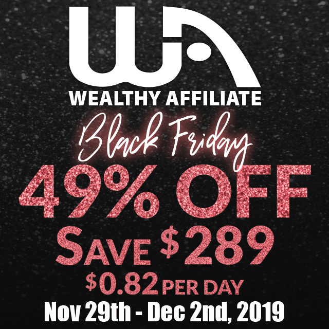 Black Friday Wealthy Affiliate