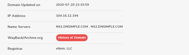 Domain history