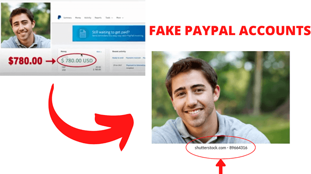 Fake PayPal account 1