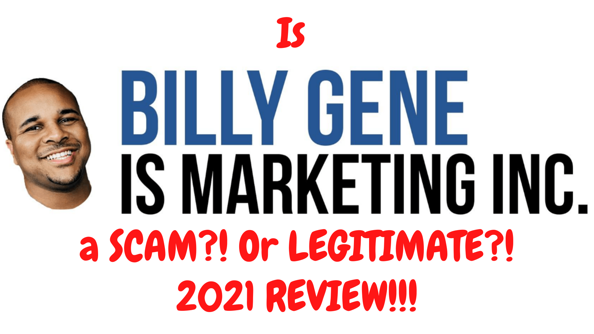 Billy Gene is Marketing FRONTPAGE