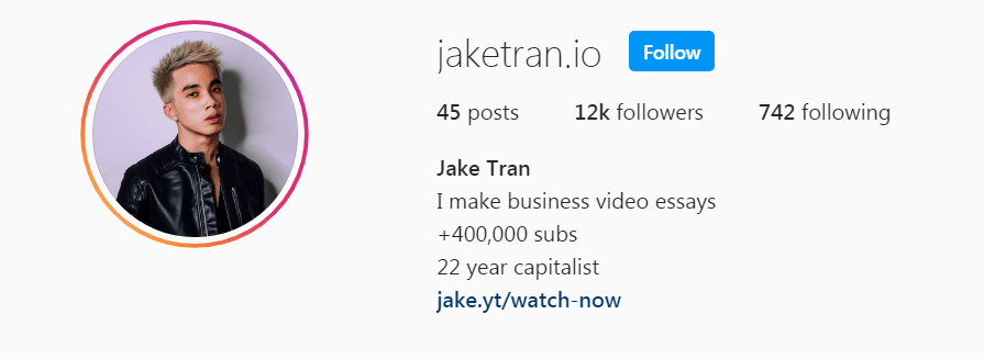 Laptop Lifestyle Academy Jake Tran Instagram