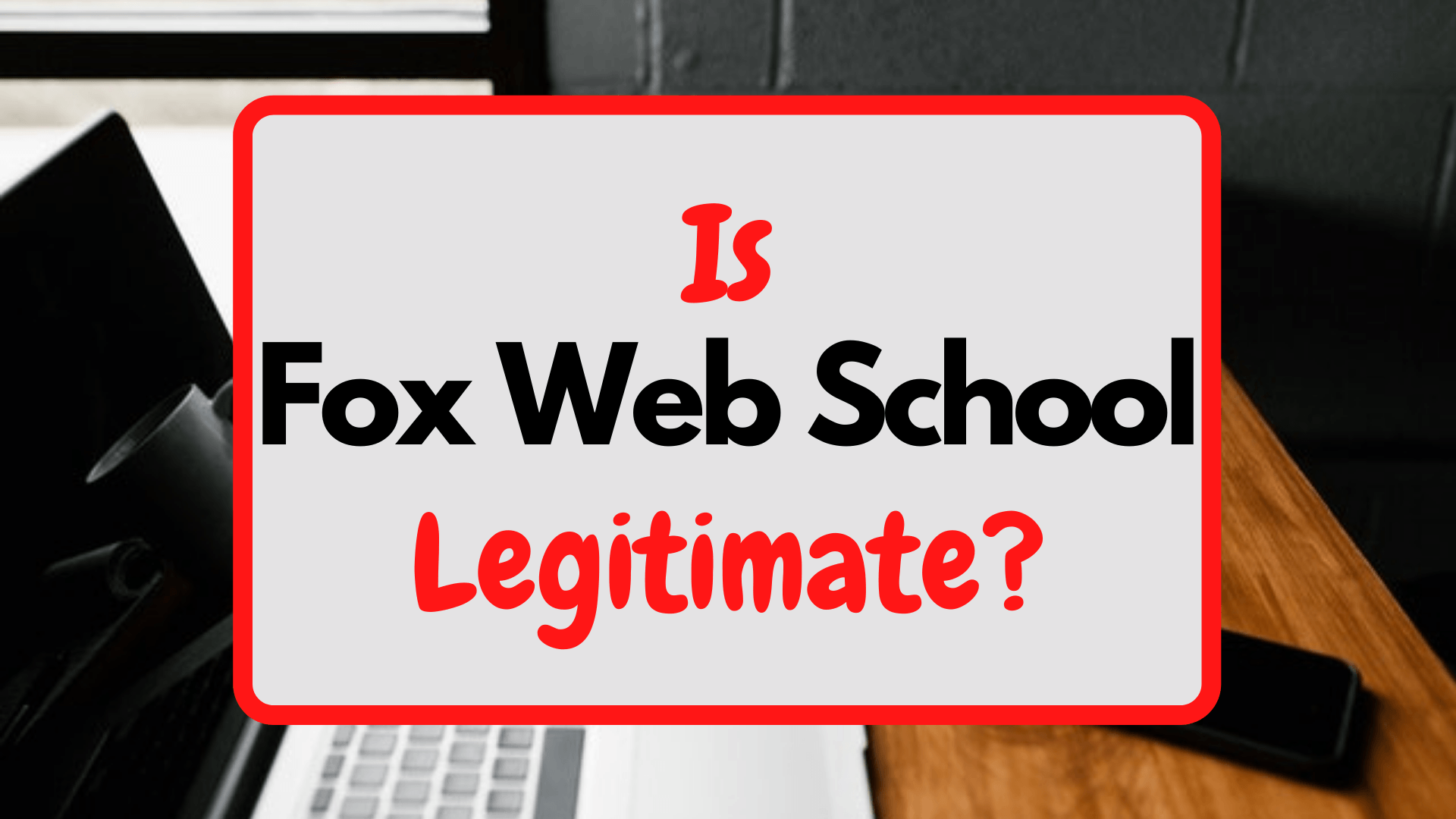 Fox Web School Frontpage