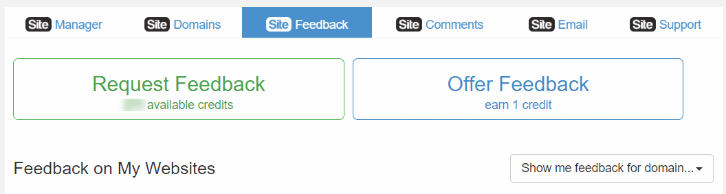 WA Website feedback menu