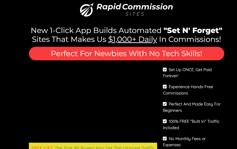 Rapid Commission Sites build automated set n' forget sites
