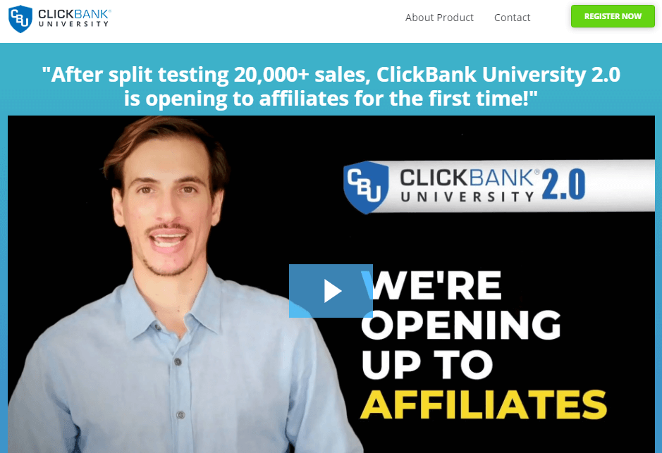 Clickbank University 2.0 website
