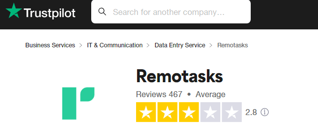 Remotasks TrustPilot Rating