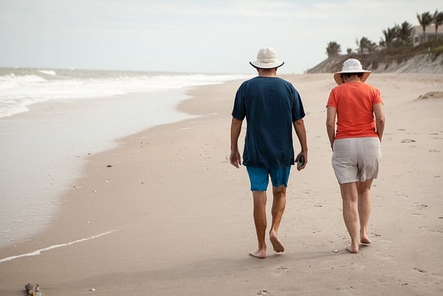 Boosting Your Retirement Income Online Retired Couple walking on the beach