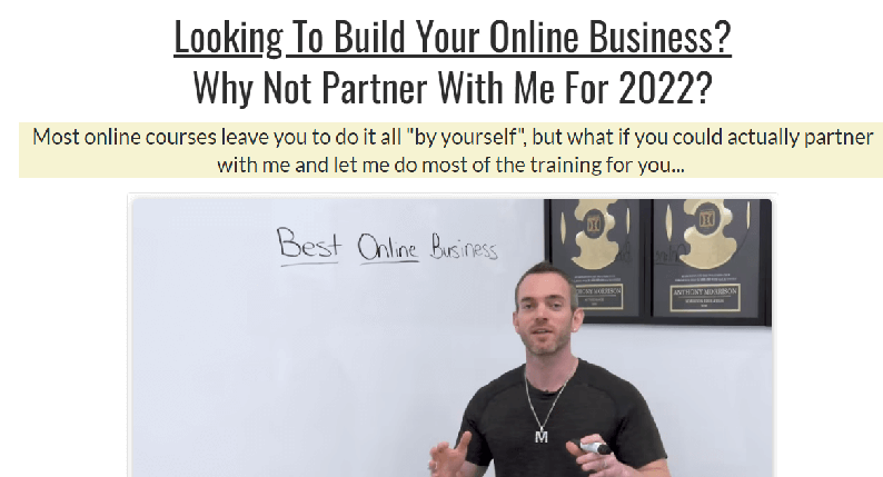 Partner with Anthony website